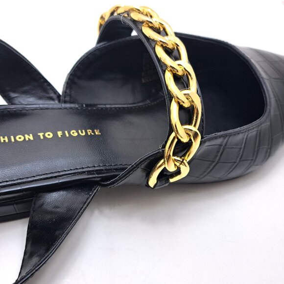 Fashion to Figure Aliza Women's Ankle Strap Flats - Size 8 - Picture 11 of 13